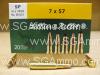 20 Round Box - 7x57 Mauser 140 Grain Soft Point Ammo by Sellier Bellot - SB757B